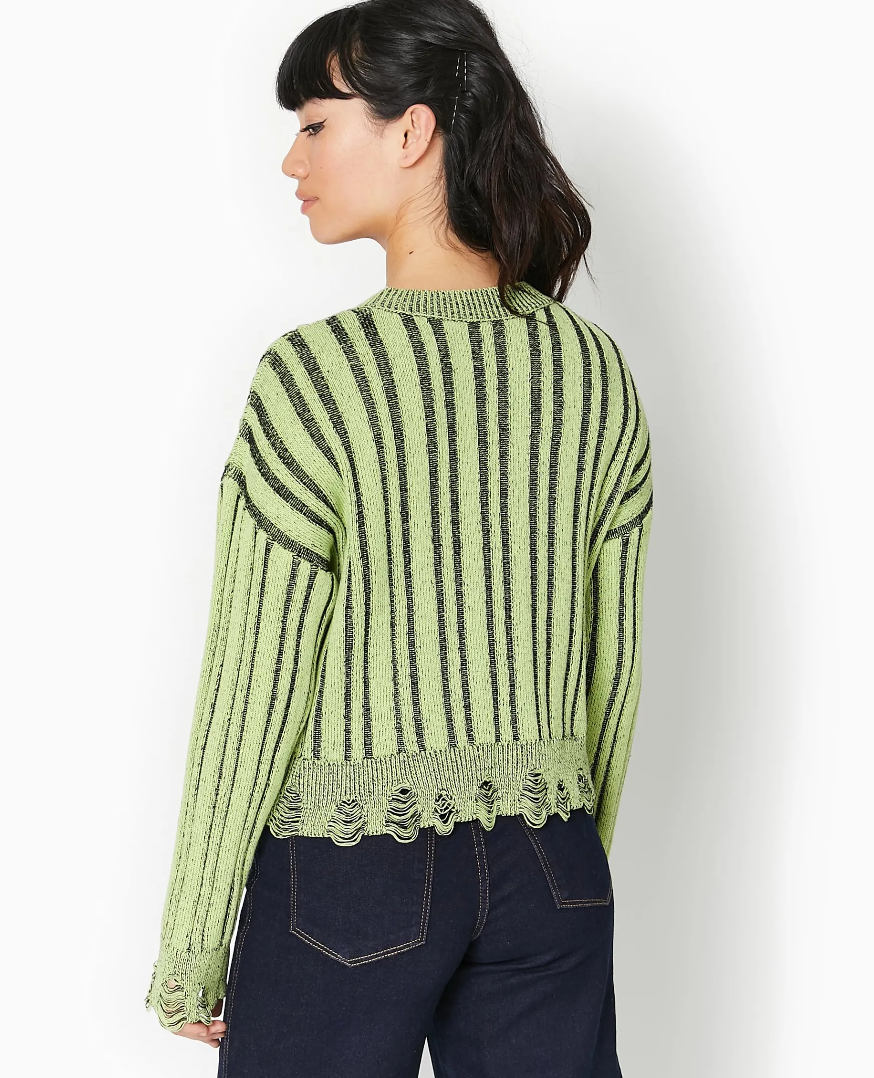 Pimkie Pimkie Positive|Pull Et Gilet^Pull En Maille Fantaisie Avec Effet Destroy -