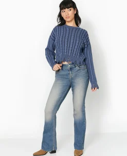 Pimkie Pimkie Positive|Pull Et Gilet^Pull En Maille Fantaisie Avec Effet Destroy -