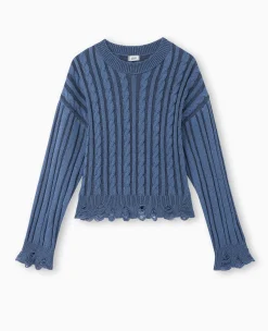 Pimkie Pimkie Positive|Pull Et Gilet^Pull En Maille Fantaisie Avec Effet Destroy -