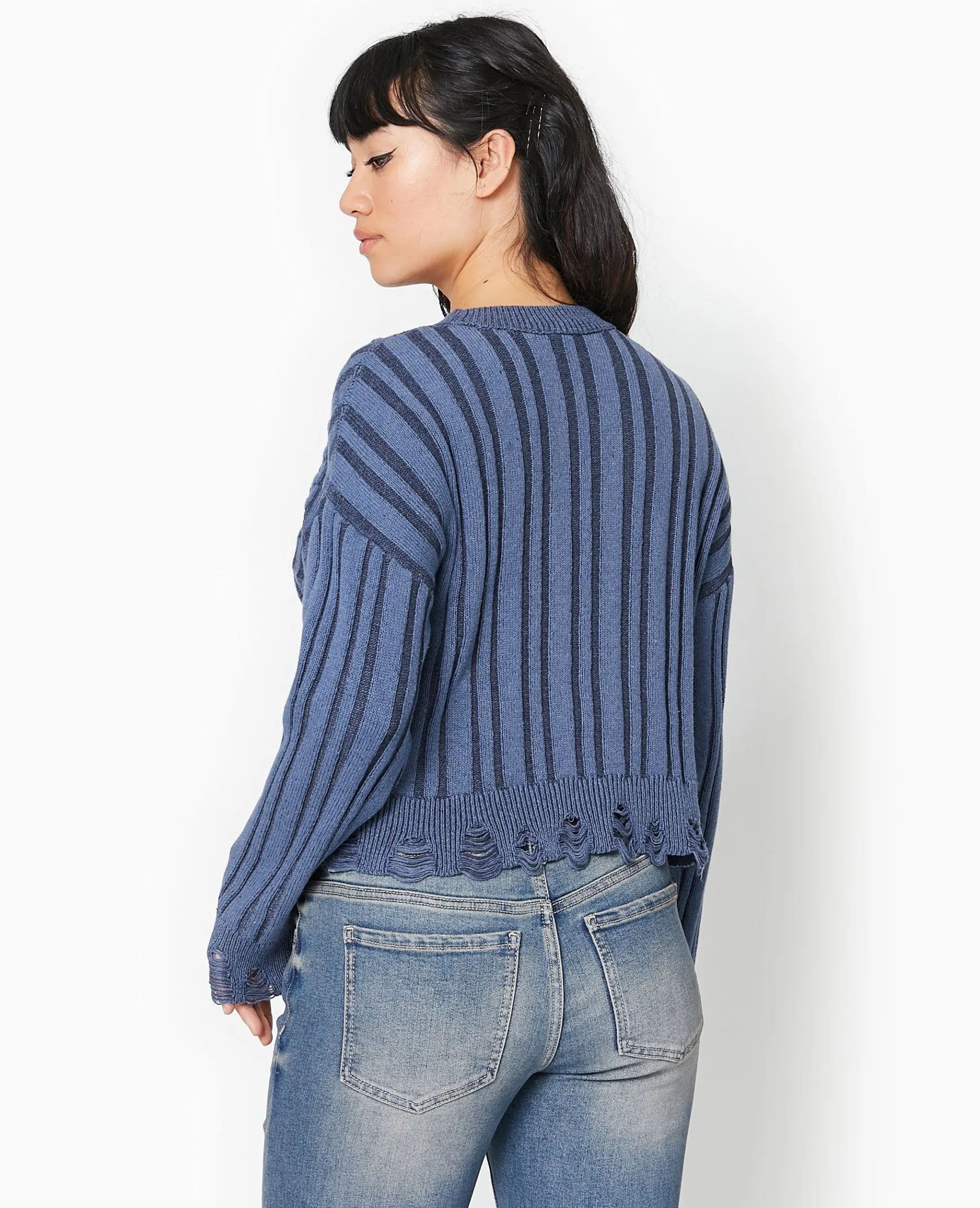 Pimkie Pimkie Positive|Pull Et Gilet^Pull En Maille Fantaisie Avec Effet Destroy -