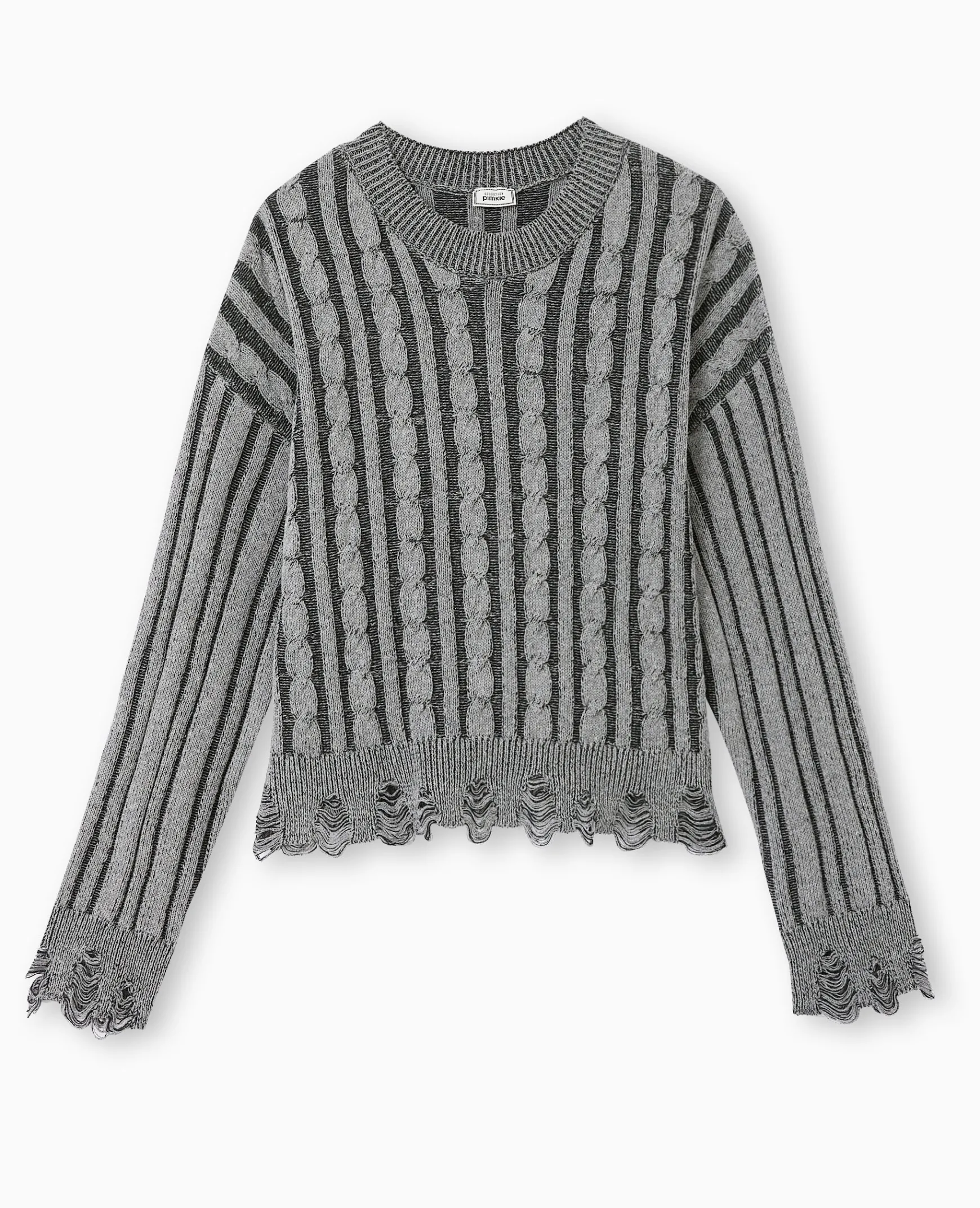 Pimkie Pull Et Gilet|Pimkie Positive^Pull En Maille Fantaisie Avec Effet Destroy -