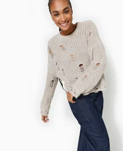 Pimkie Pimkie Positive|Pull Et Gilet^Pull En Maille Moulinée Effet Destroy -