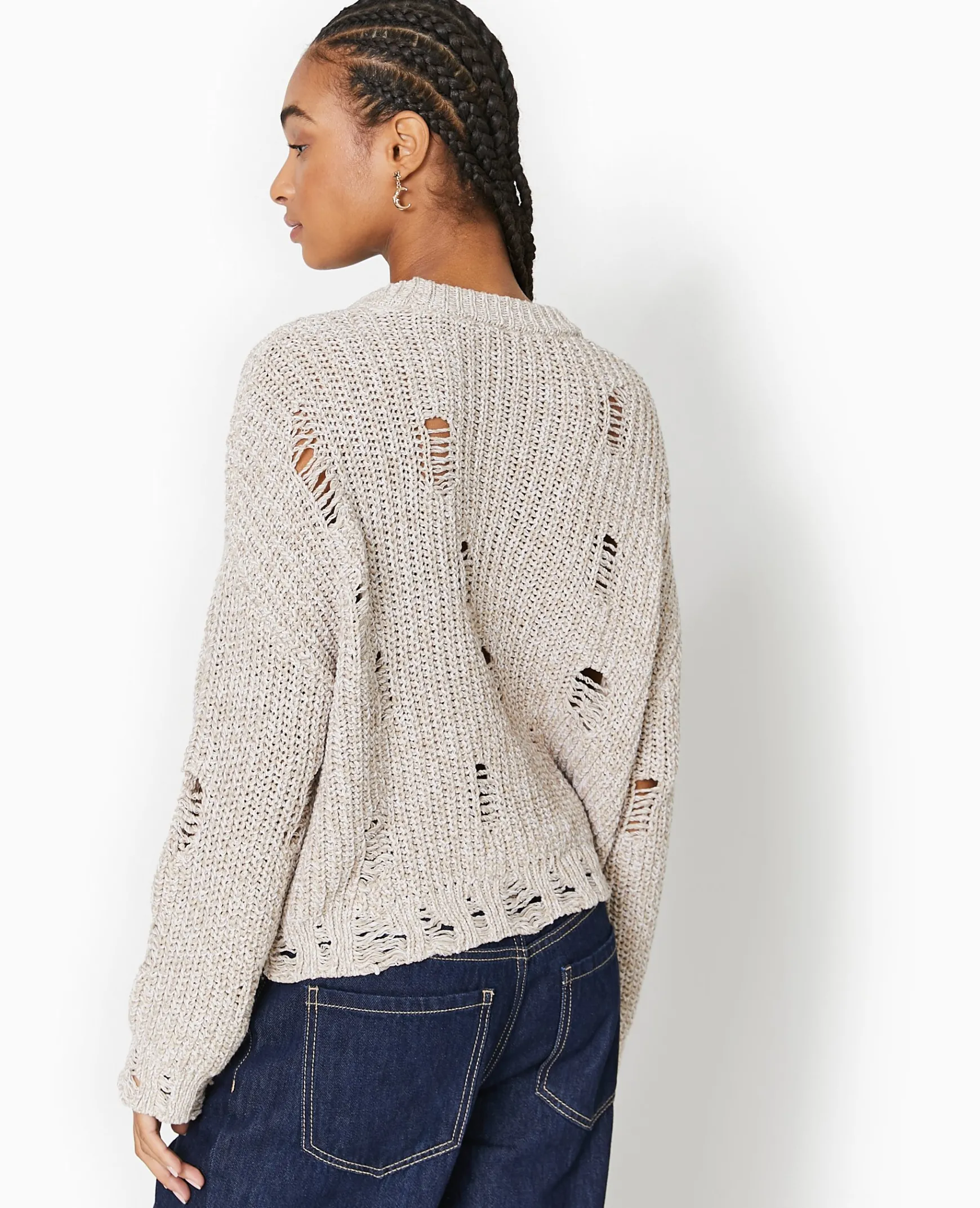 Pimkie Pimkie Positive|Pull Et Gilet^Pull En Maille Moulinée Effet Destroy -