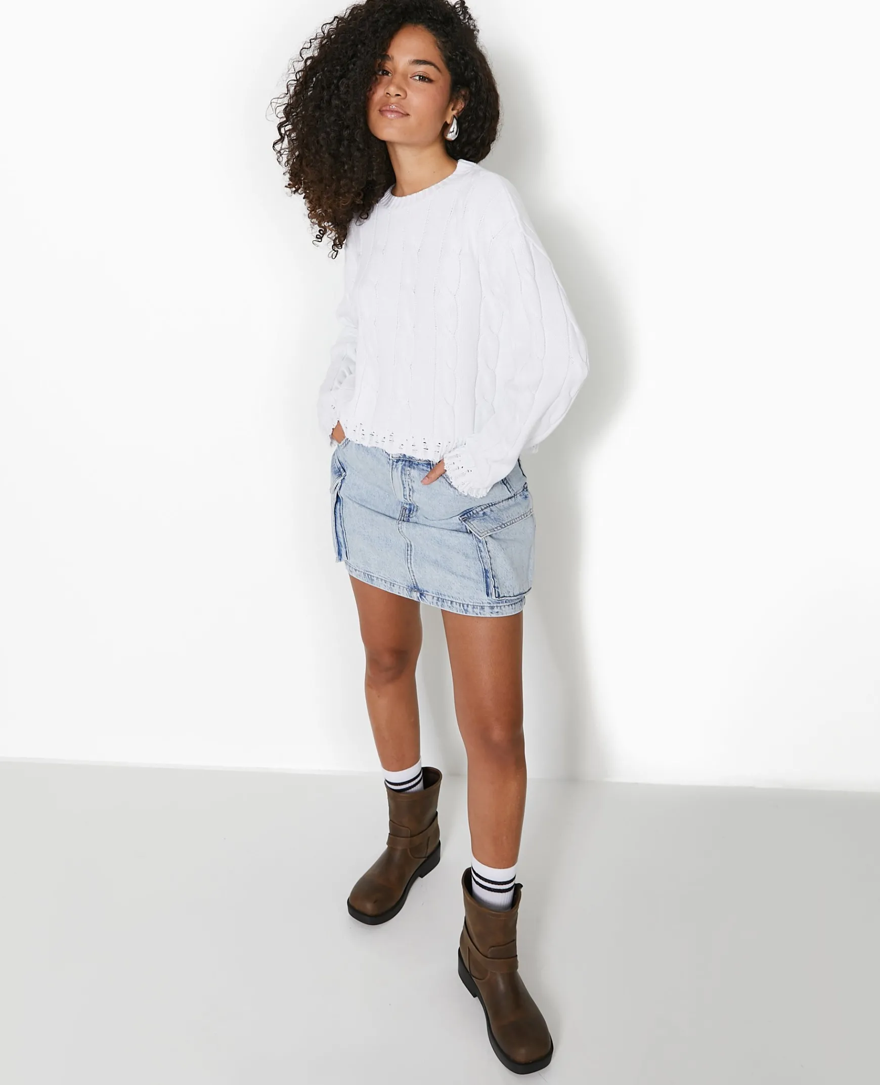 Pimkie Pimkie Positive|Pull Et Gilet^Pull En Maille Torsadée Et Déjaugée -