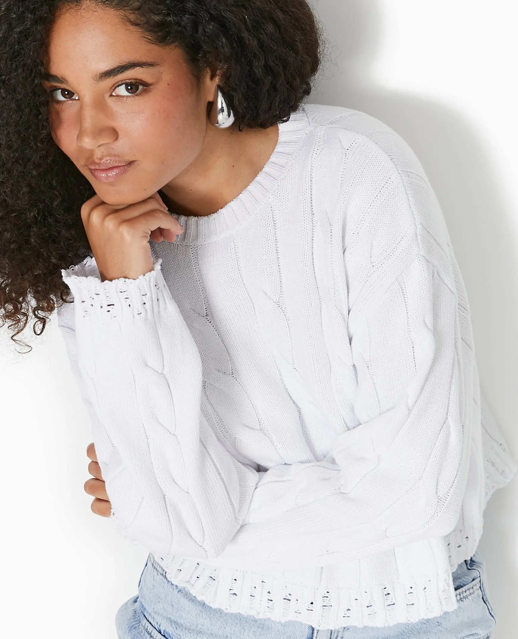 Pimkie Pimkie Positive|Pull Et Gilet^Pull En Maille Torsadée Et Déjaugée -