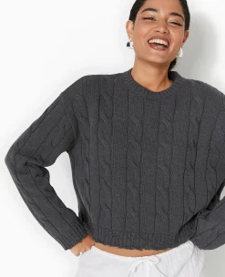 Pimkie Pimkie Positive|Pull Et Gilet^Pull En Maille Torsadée Et Déjaugée -
