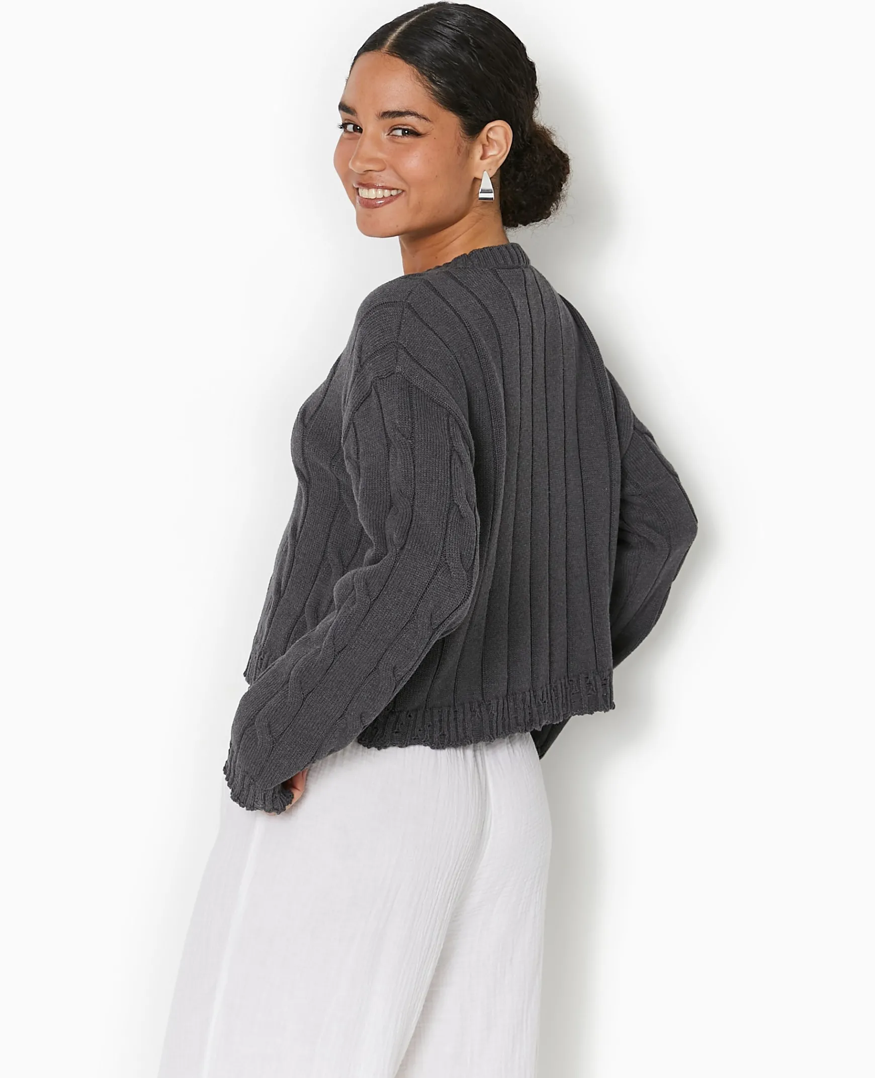 Pimkie Pimkie Positive|Pull Et Gilet^Pull En Maille Torsadée Et Déjaugée -