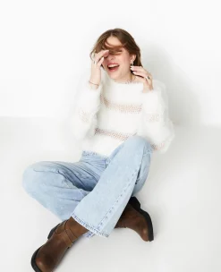 Pimkie Pull Et Gilet^Pull Maille Ajourée Et Maille Poilue -