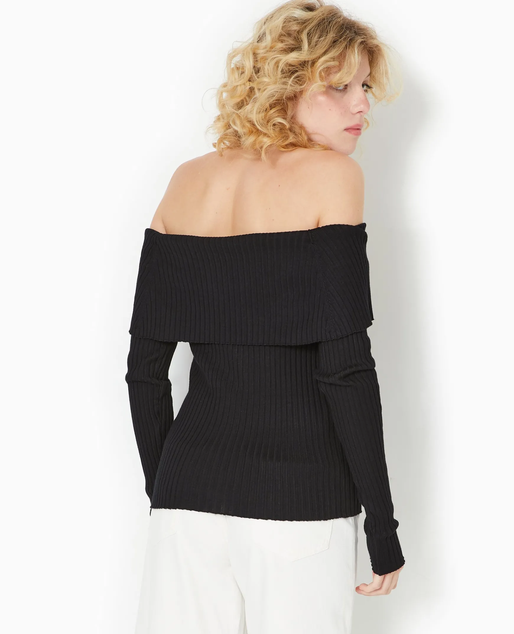 Pimkie Toute La Collection|Pull Et Gilet^Pull Maille Côtelée Encolure Bardot -