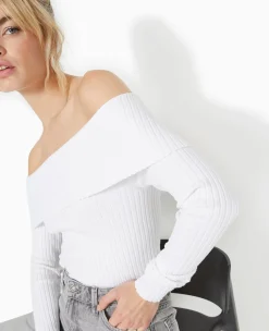 Pimkie Toute La Collection|Pull Et Gilet^Pull Maille Côtelée Encolure Bardot -