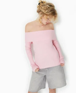 Pimkie Toute La Collection|Pull Et Gilet^Pull Maille Côtelée Encolure Bardot -