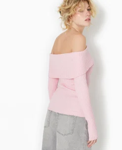 Pimkie Toute La Collection|Pull Et Gilet^Pull Maille Côtelée Encolure Bardot -