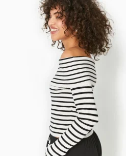 Pimkie Pimkie Positive|Pull Et Gilet^Pull Maille Fine Encolure Bardot -