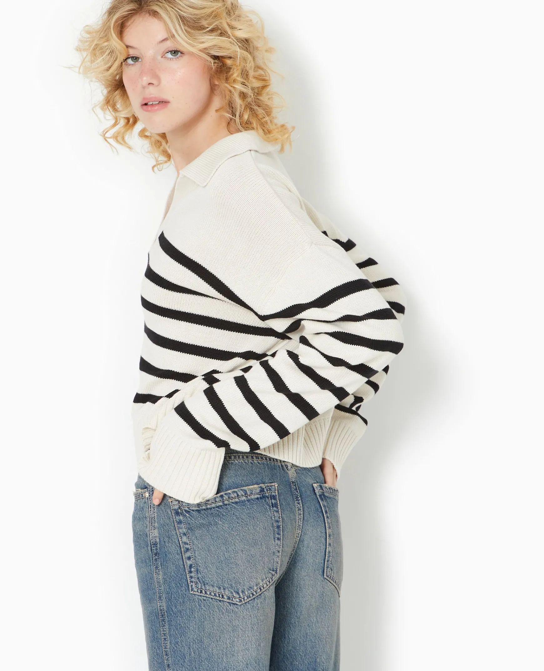Pimkie Toute La Collection|Pull Et Gilet^Pull Rayé Col Polo -
