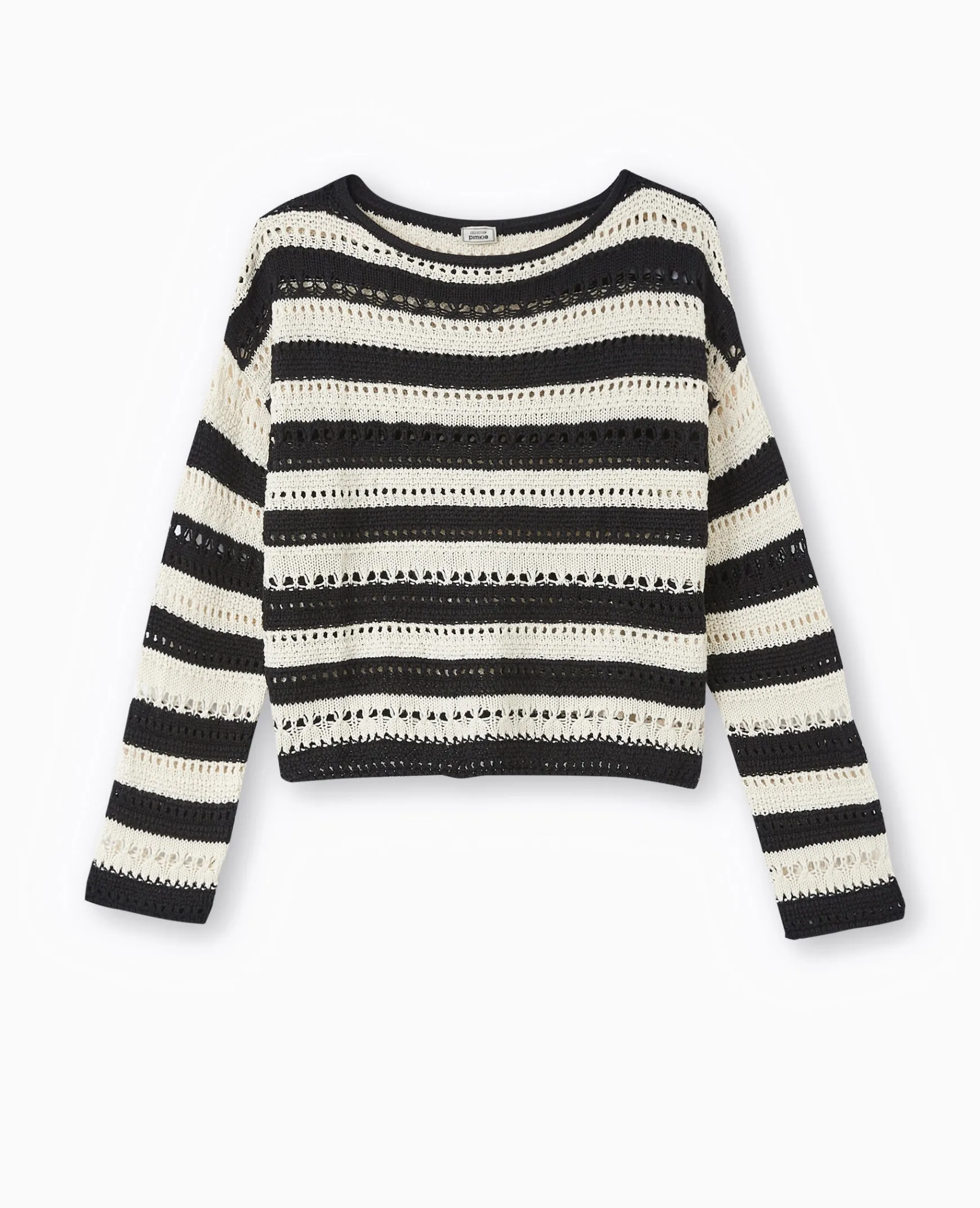 Pimkie Pull Et Gilet^Pull Rayé En Maille Ajourée Façon Crochet -