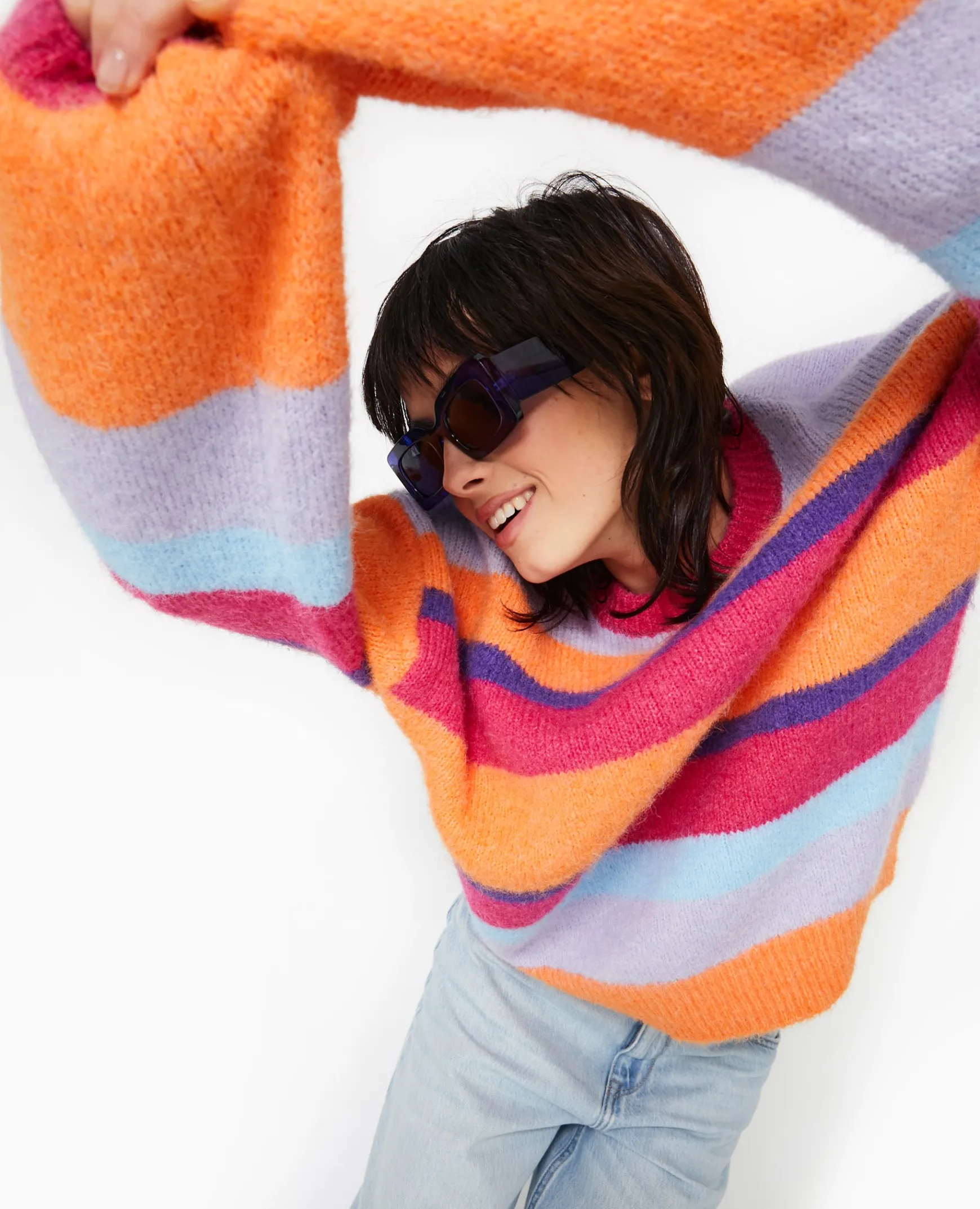 Pimkie Pimkie Positive|Pull Et Gilet^Pull Rayé En Maille Mousseuse -