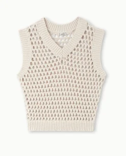 Pimkie Pull Et Gilet^Pull Sans Manches En Maille Ajourée -