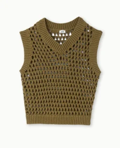 Pimkie Pull Et Gilet^Pull Sans Manches En Maille Ajourée -