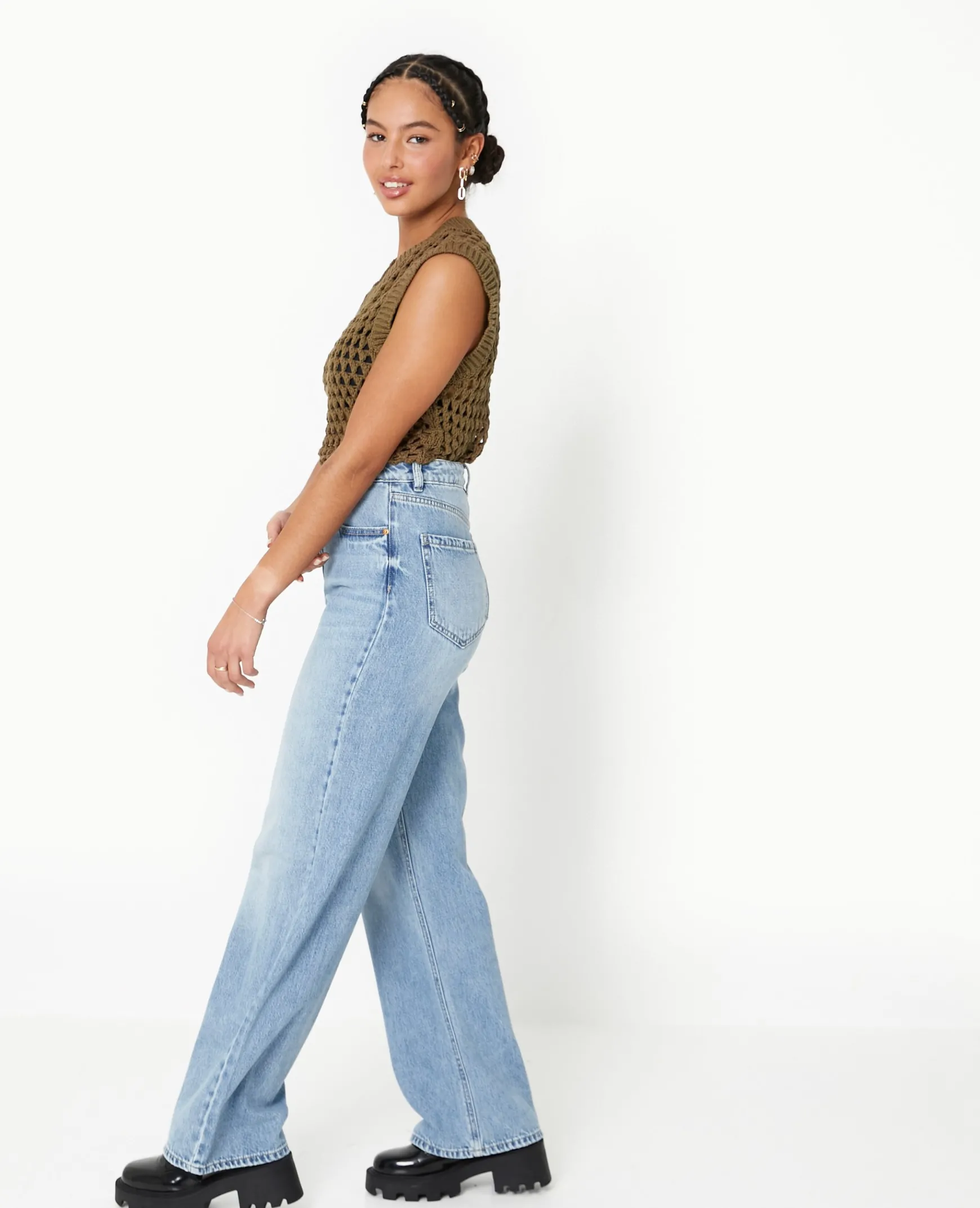 Pimkie Pull Et Gilet^Pull Sans Manches En Maille Ajourée -