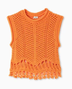 Pimkie Pimkie Positive|Pull Et Gilet^Pull Sans Manches En Maille Ajourée Et Fantaisie -
