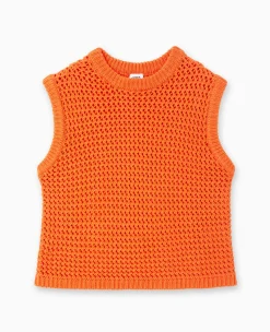 Pimkie Ensembles|Pull Et Gilet^Pull Sans Manches En Maille Ajourée -