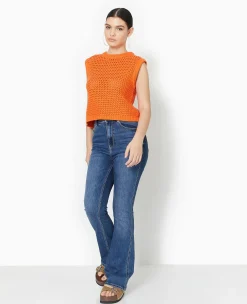 Pimkie Ensembles|Pull Et Gilet^Pull Sans Manches En Maille Ajourée -
