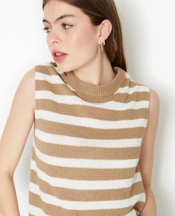 Pimkie Pull Et Gilet^Pull Sans Manches Rayé -