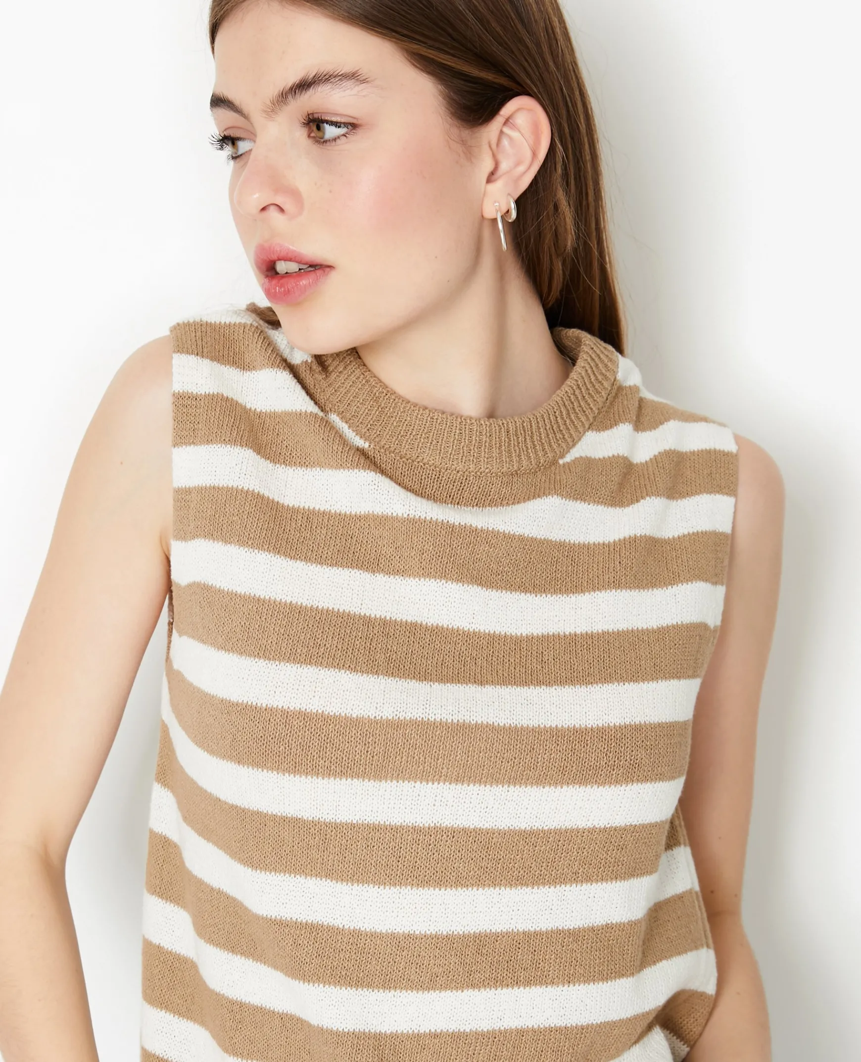Pimkie Pull Et Gilet^Pull Sans Manches Rayé -