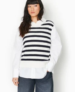 Pimkie Pull Et Gilet^Pull Sans Manches Rayé -