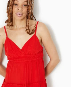 Pimkie Toute La Collection|Robe^Robe Courte à Volants Encolure Croisée -