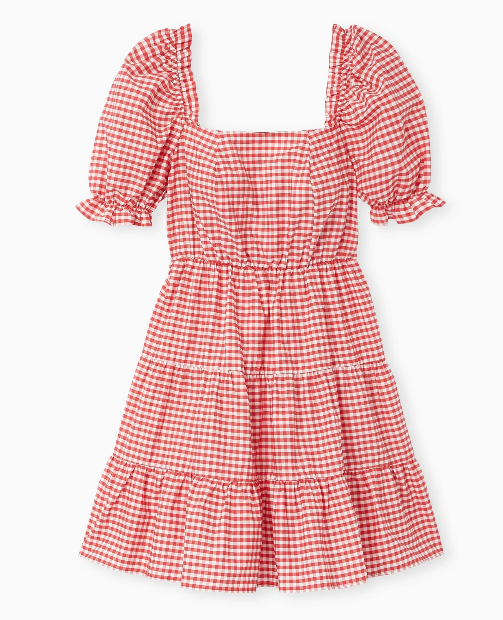 Pimkie Toute La Collection|Robe^Robe Courte Avec Manches Ballons Motif Vichy -