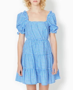 Pimkie Robe|Toute La Collection^Robe Courte Avec Manches Ballons Motif Vichy -