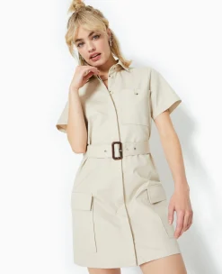 Pimkie Robe^Robe Courte Boutonnée Style Saharienne -