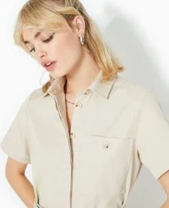 Pimkie Robe^Robe Courte Boutonnée Style Saharienne -