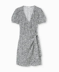 Pimkie Robe^Robe Courte Encolure Cache-cœur Motif Fleurs -