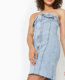 Pimkie Pimkie Positive|Robe^Robe Courte Forme Bustier En Jean -