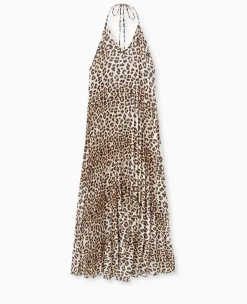 Pimkie Toute La Collection|Robe^Robe Dos-nu En Tissu Satiné Plissé Motif Léopard -