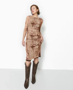 Pimkie Robe^Robe En Mesh Manches Longues Longueur Midi -