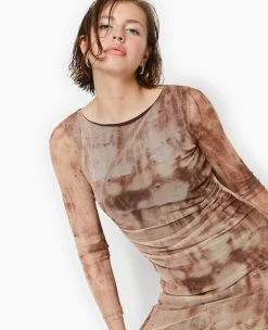 Pimkie Robe^Robe En Mesh Manches Longues Longueur Midi -