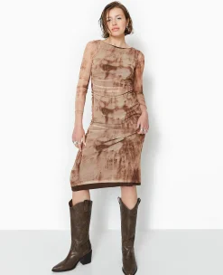 Pimkie Robe^Robe En Mesh Manches Longues Longueur Midi -