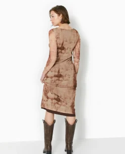 Pimkie Robe^Robe En Mesh Manches Longues Longueur Midi -