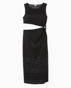 Pimkie Toute La Collection|Robe^Robe Longue Asymétrique En Maille Façon Dentelle -