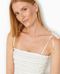 Pimkie Toute La Collection|Robe^Robe Longue Avec Smocks Motif Rayures -