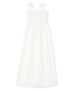 Pimkie Toute La Collection|Robe^Robe Longue Avec Smocks Motif Rayures -