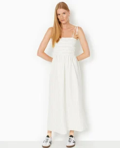 Pimkie Toute La Collection|Robe^Robe Longue Avec Smocks Motif Rayures -