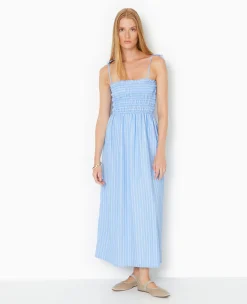 Pimkie Toute La Collection|Robe^Robe Longue Avec Smocks Motif Rayures -