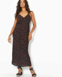 Pimkie Toute La Collection|Robe^Robe Longue Bretelles Fines Motif Cerises -