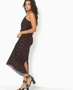 Pimkie Toute La Collection|Robe^Robe Longue Bretelles Fines Motif Cerises -