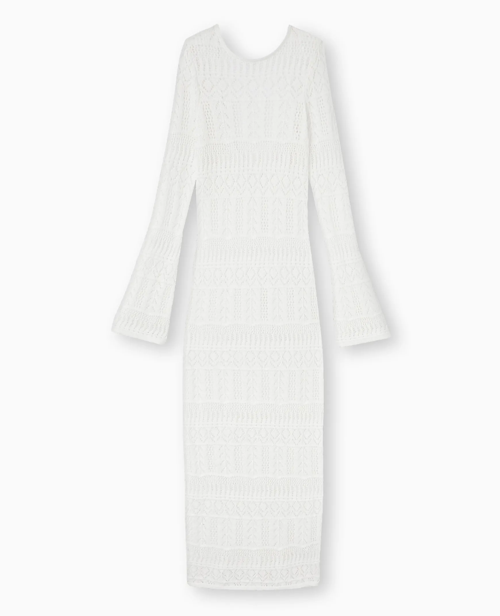 Pimkie Robe^Robe Longue En Crochet Avec Dos-nu - Blanc