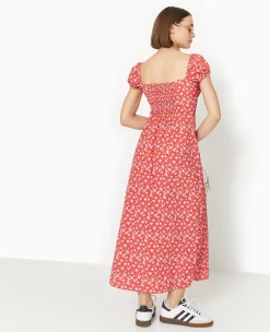 Pimkie Robe^Robe Longue Forme Empire Motif Fleurs -